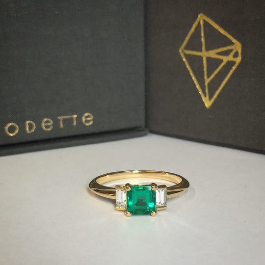Art Deco Emerald and Diamonds