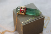 Green Tourmaline Om-So-Hum Pendant Ring Rosie Odette Jewellery