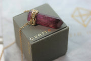 Rubellite Heart Healing Meditation Pendant Necklace Rosie Odette Jewellery