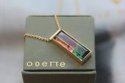 Watermelon Tourmaline Heart-Healing Pendant Necklace Rosie Odette Jewellery
