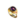 Amethyst & Ruby Snake Ring Ring Rosie Odette Jewellery