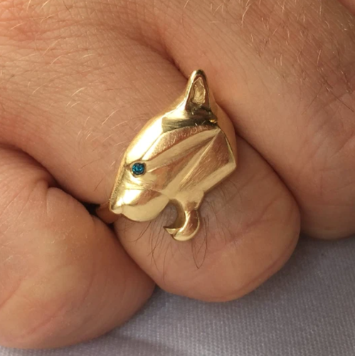 Panther Head Engagement Ring