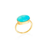 Arizona Princess Gold & Turquoise Ring Ring Rosie Odette Jewellery