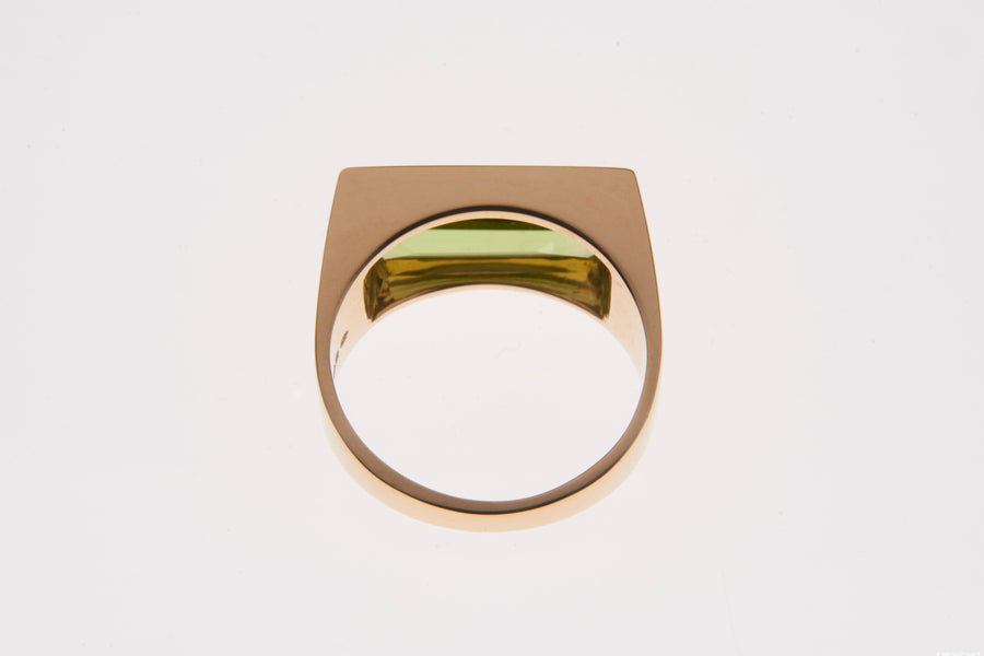 Gold Peridot Empress Cocktail Ring Ring Rosie Odette Jewellery