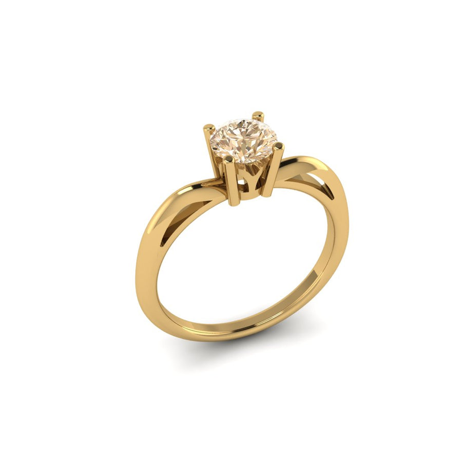 Gold & Champagne Diamond Engagement Ring Ring Rosie Odette Jewellery