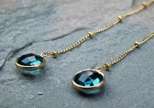 Blue Quartz Long & Short Drop Earrings Earring Long Rosie Odette Jewellery