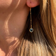 Blue Quartz Long & Short Drop Earrings Earring Long Rosie Odette Jewellery