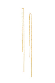 Silver & Gold Chain and Bar Slider Earrings Earring Rosie Odette Jewellery