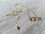 Gold Peridot Necklace Rosie Odette Jewellery
