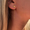 Silver & Gold Vermeil Flower Slider Earrings Earring Rosie Odette Jewellery