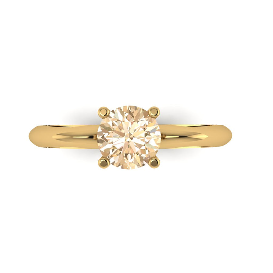 Gold & Champagne Diamond Engagement Ring Ring Rosie Odette Jewellery