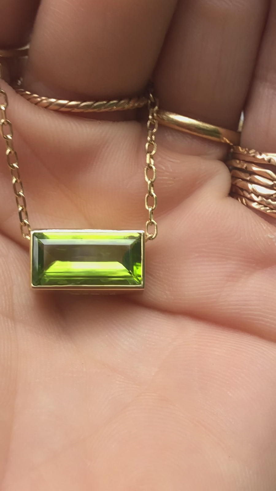 Peridot Empress Cocktail Ring & Necklace